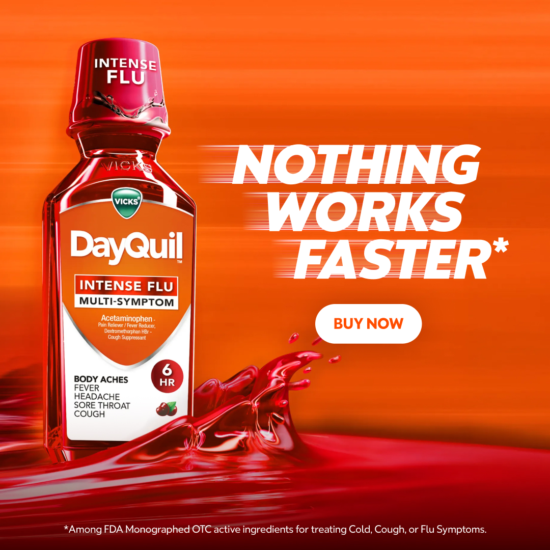 NyQuil & DayQuil Facebook ad: Nothing Works Faster*