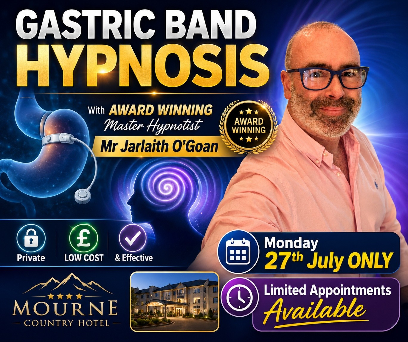 Jarlaith O'Goan Hypnotherapy Facebook ad: ๐๐ผ๐๐๐๐๐พ ๐ฝ๐ผ๐๐ฟ ๐๐๐๐๐๐๐๐