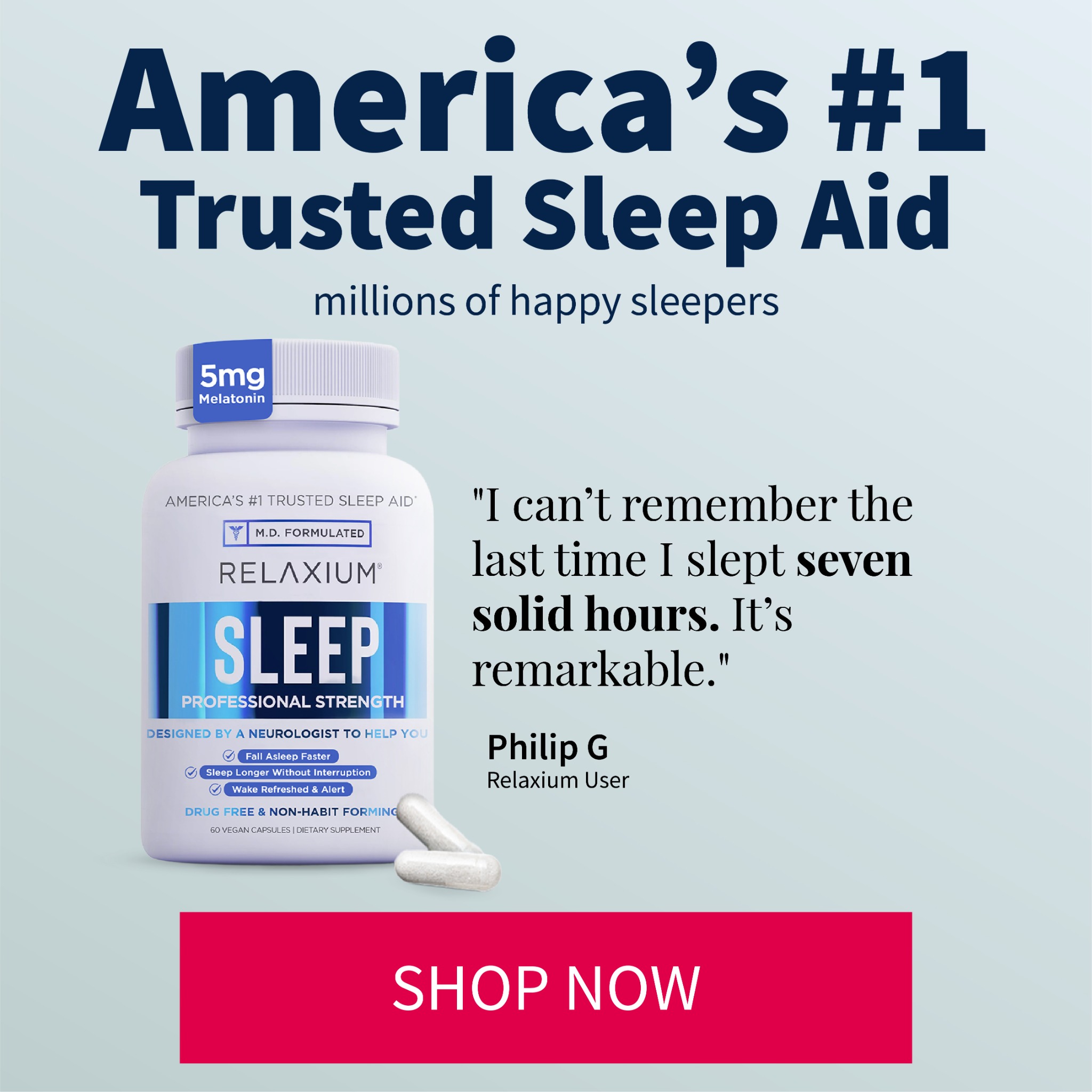 Relaxium Facebook ad