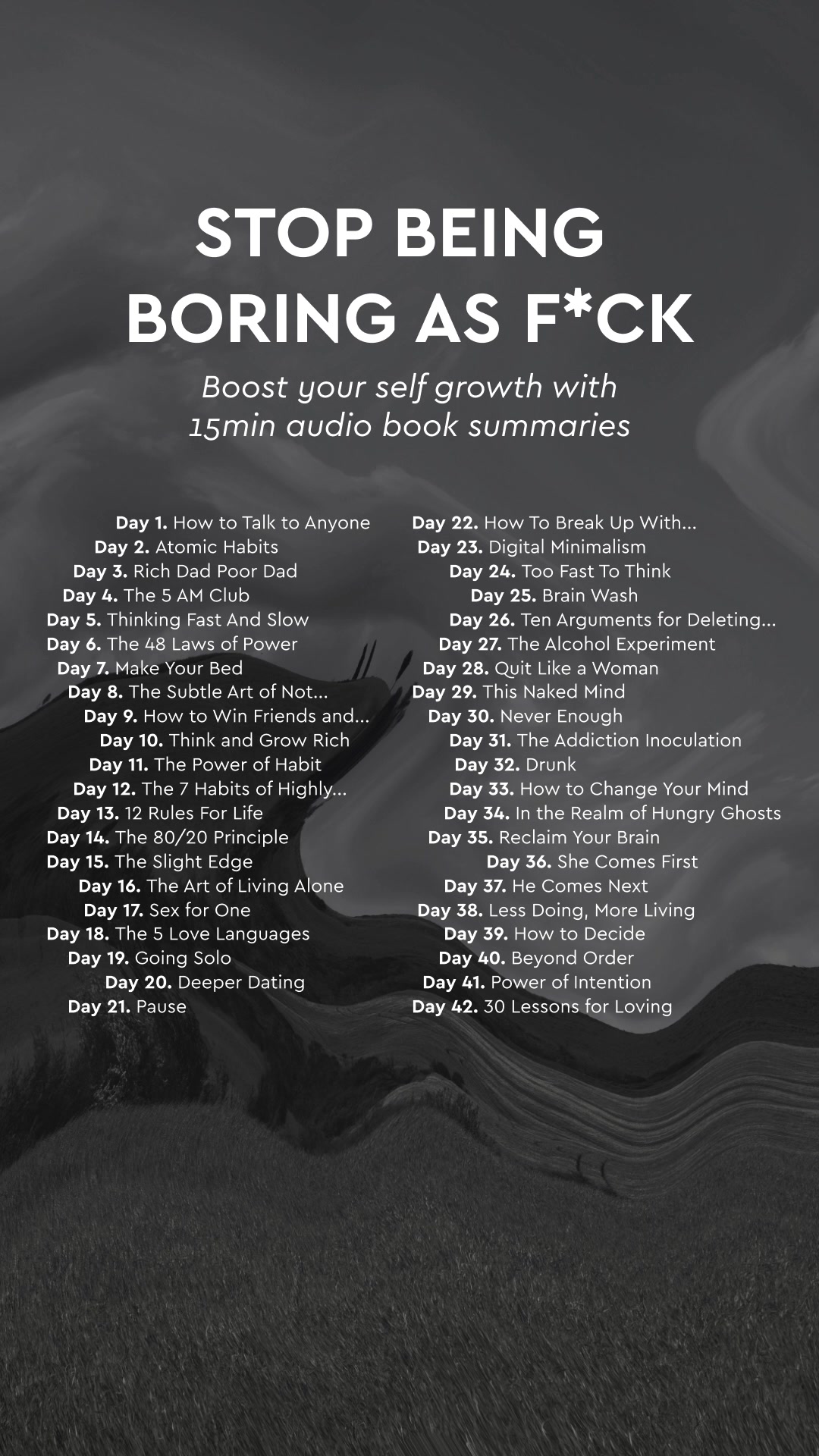 Blinkist Facebook ad: Stop Being Boring As F*ck With Blinkist, The App Apple…