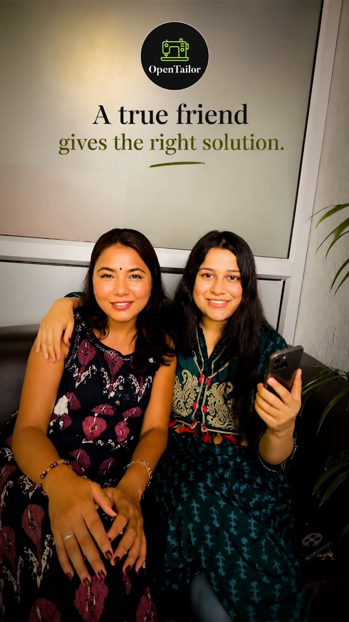 OpenTailor Facebook ad: A true friend doesn't just give advice-they give…