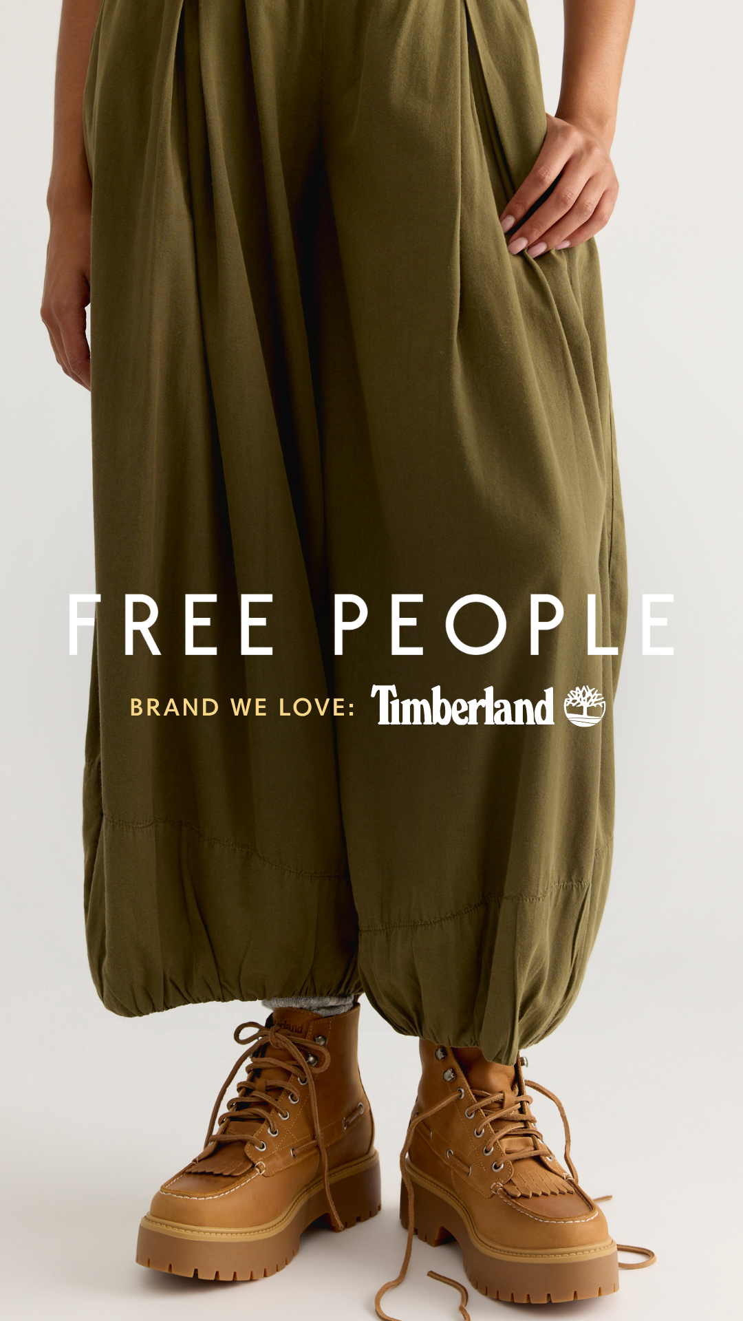 Free People Facebook ad: Timberland