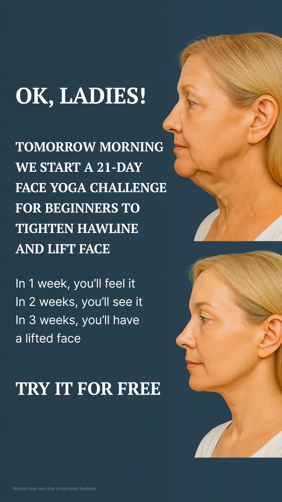 Nord Yoga Facebook ad: One-click away from New Glowing Face!