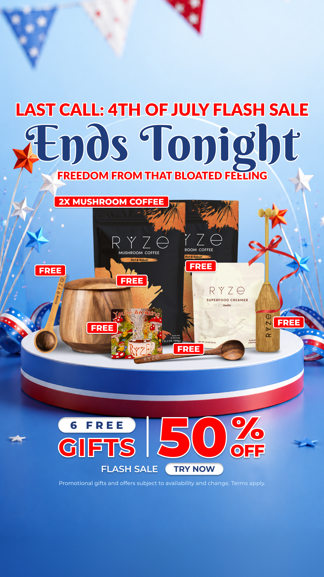 RYZE Superfoods Facebook ad