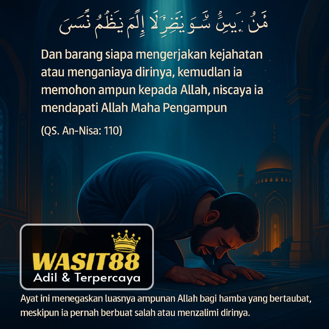 Ayat & Tafsir Islami Facebook ad: Tidak ada manusia yang luput dari dosa, namun…