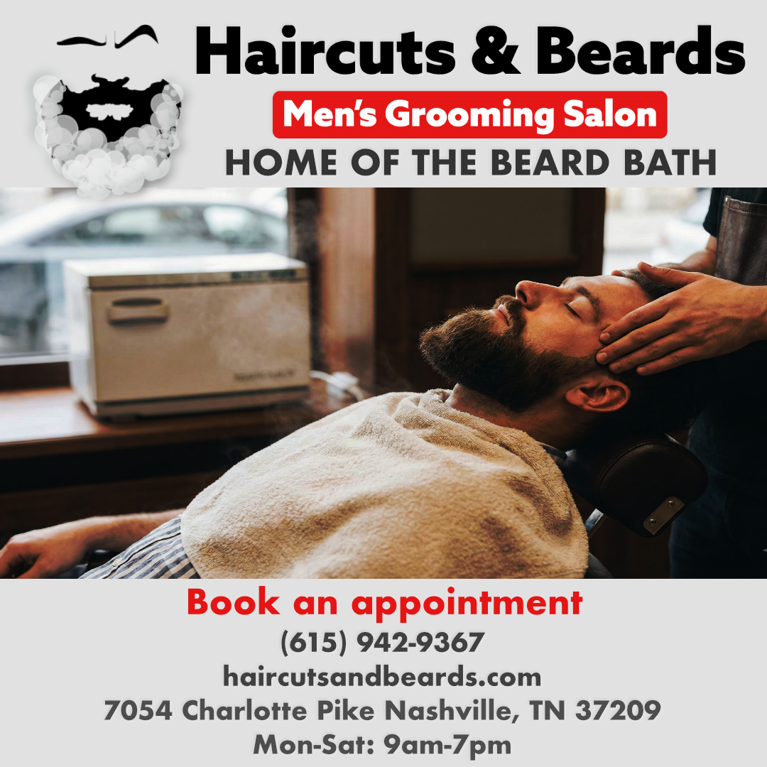 Haircuts & Beards Men's Grooming Salon Facebook ad from Nov 27, 2025