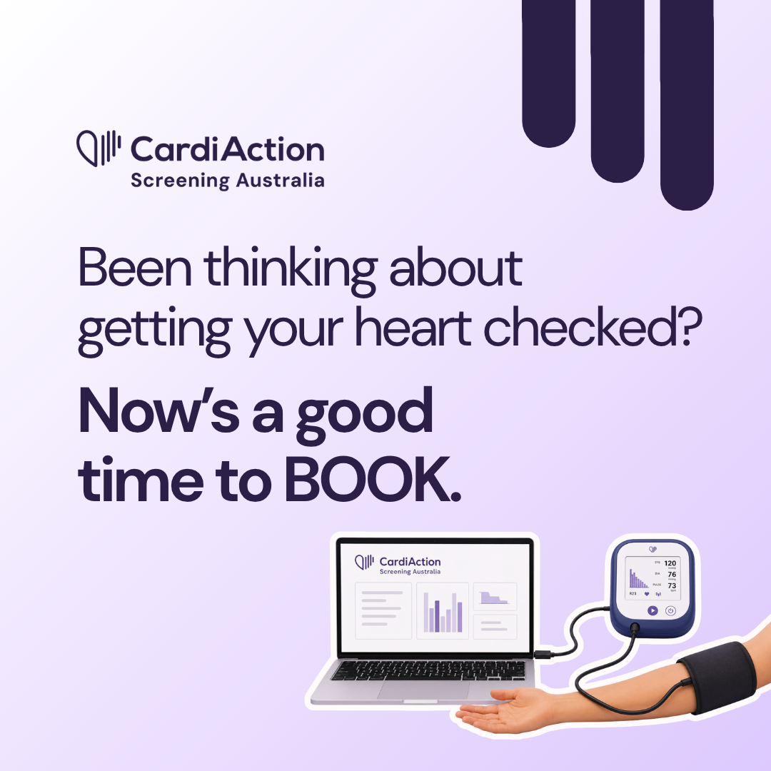 CardiAction Screening Australia Facebook ad: Been thinking about getting your heart checked?