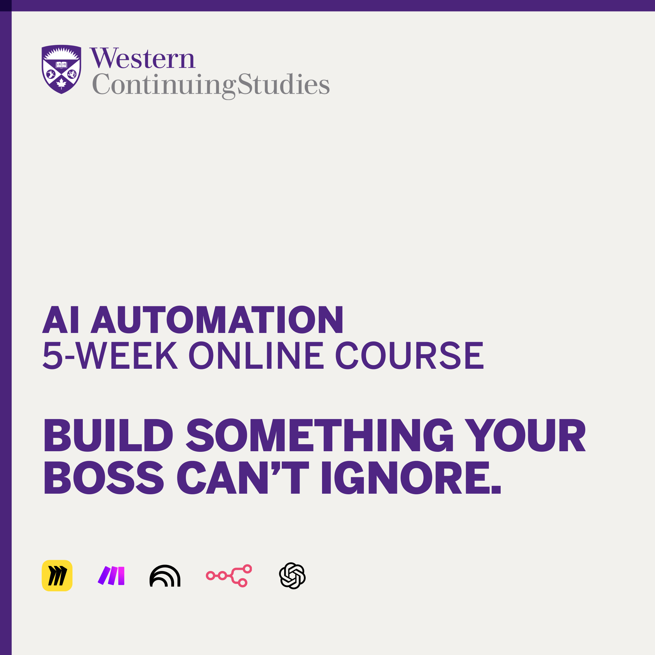 Western Continuing Studies Facebook ad