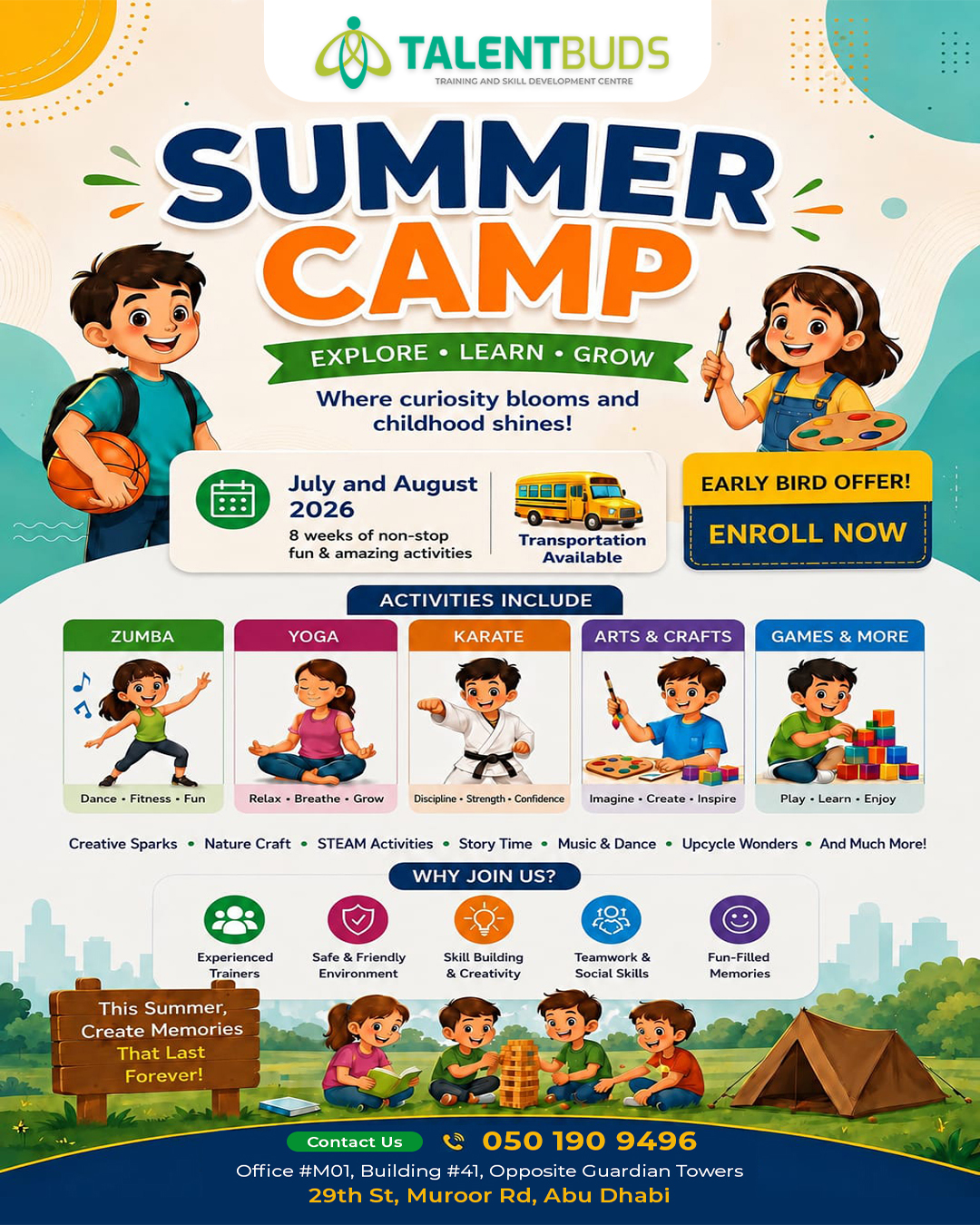 TalentBuds Skill Development Center Facebook ad: Join Summer Camp 2026