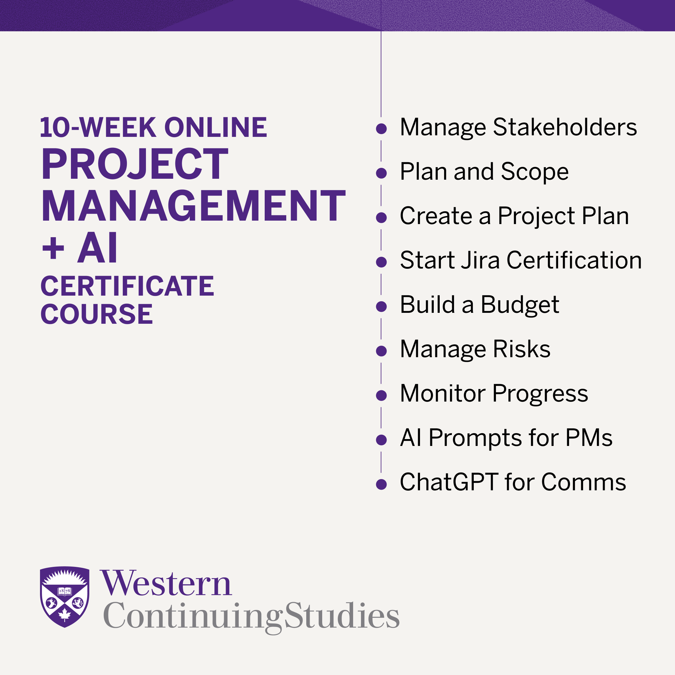 Western Continuing Studies Facebook ad