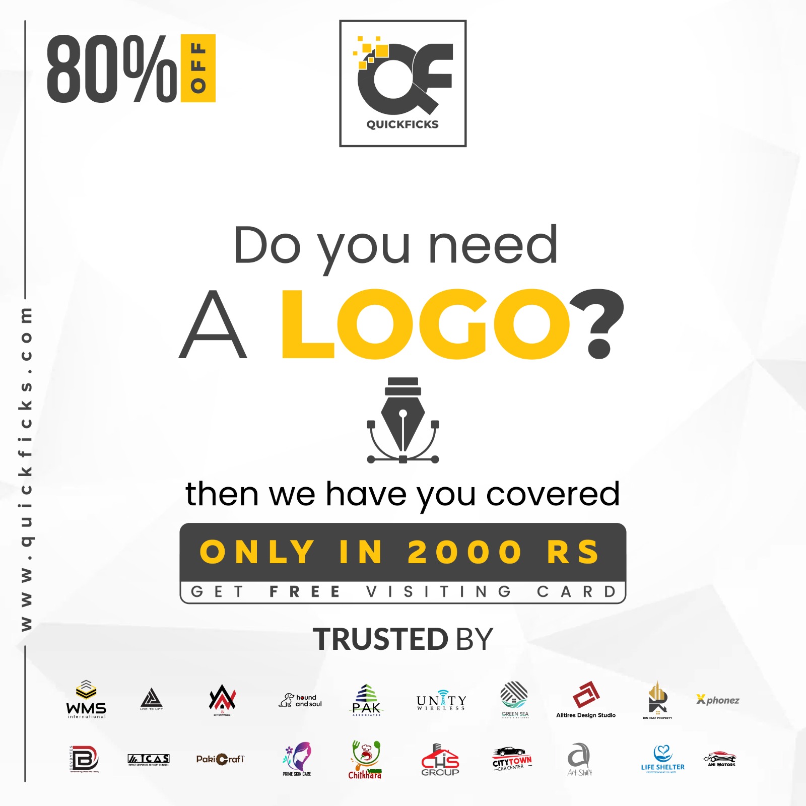 QuickFicks - Pvt. Ltd Facebook ad: Limited Time Offer: Get Your Brand a Stunning…