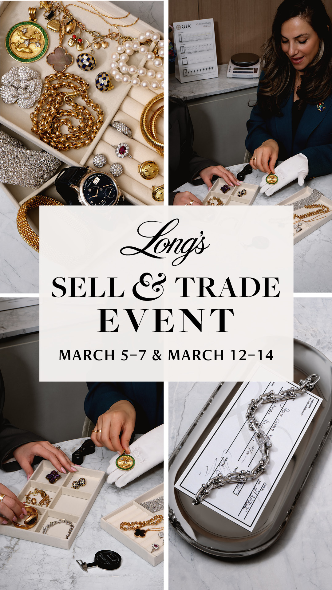 Long's Jewelers Facebook ad: Sell & Trade Event