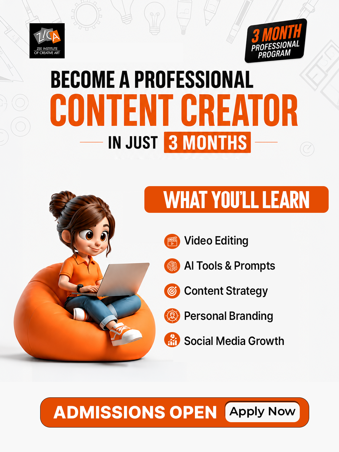 ZICA Institute, Indore Facebook ad