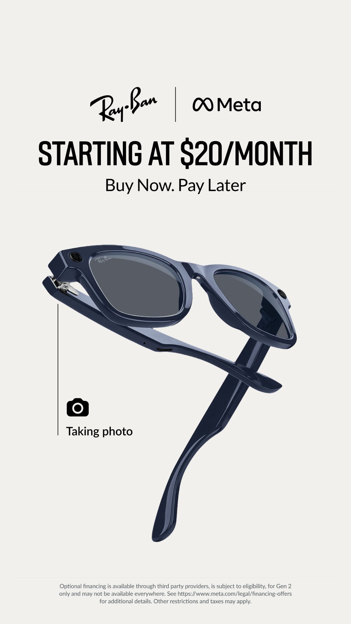 Ray-Ban Meta Facebook ad