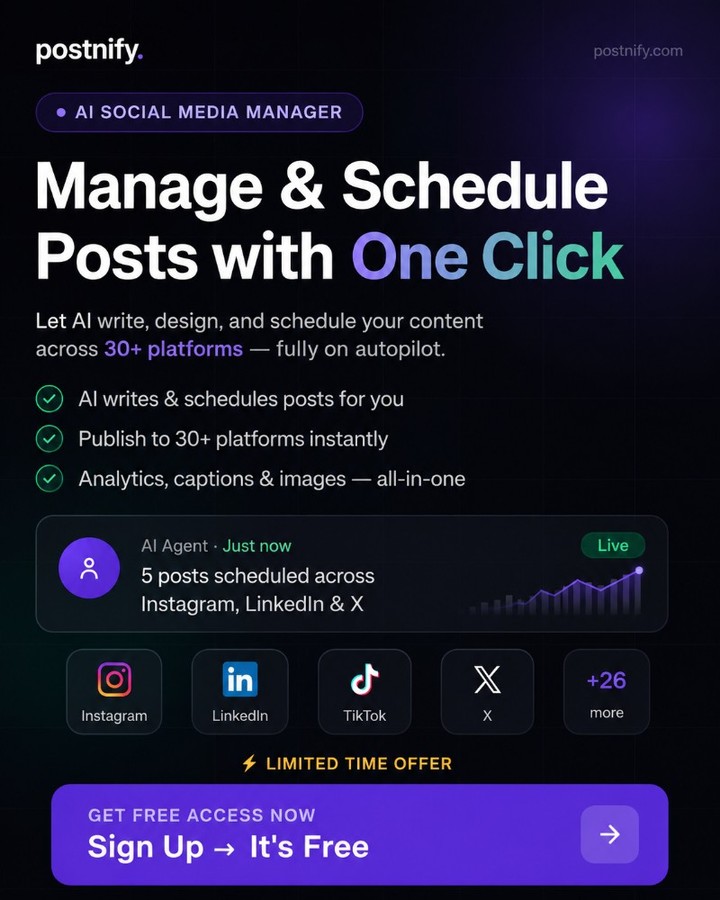 Postnify Facebook ad
