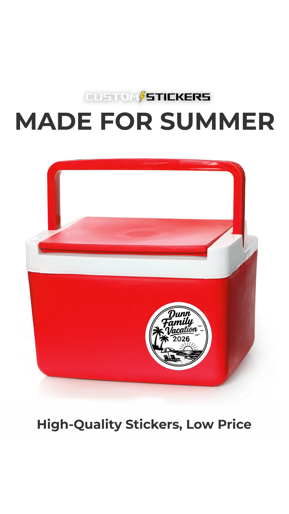 Custom Stickers Facebook ad from May 4, 2026