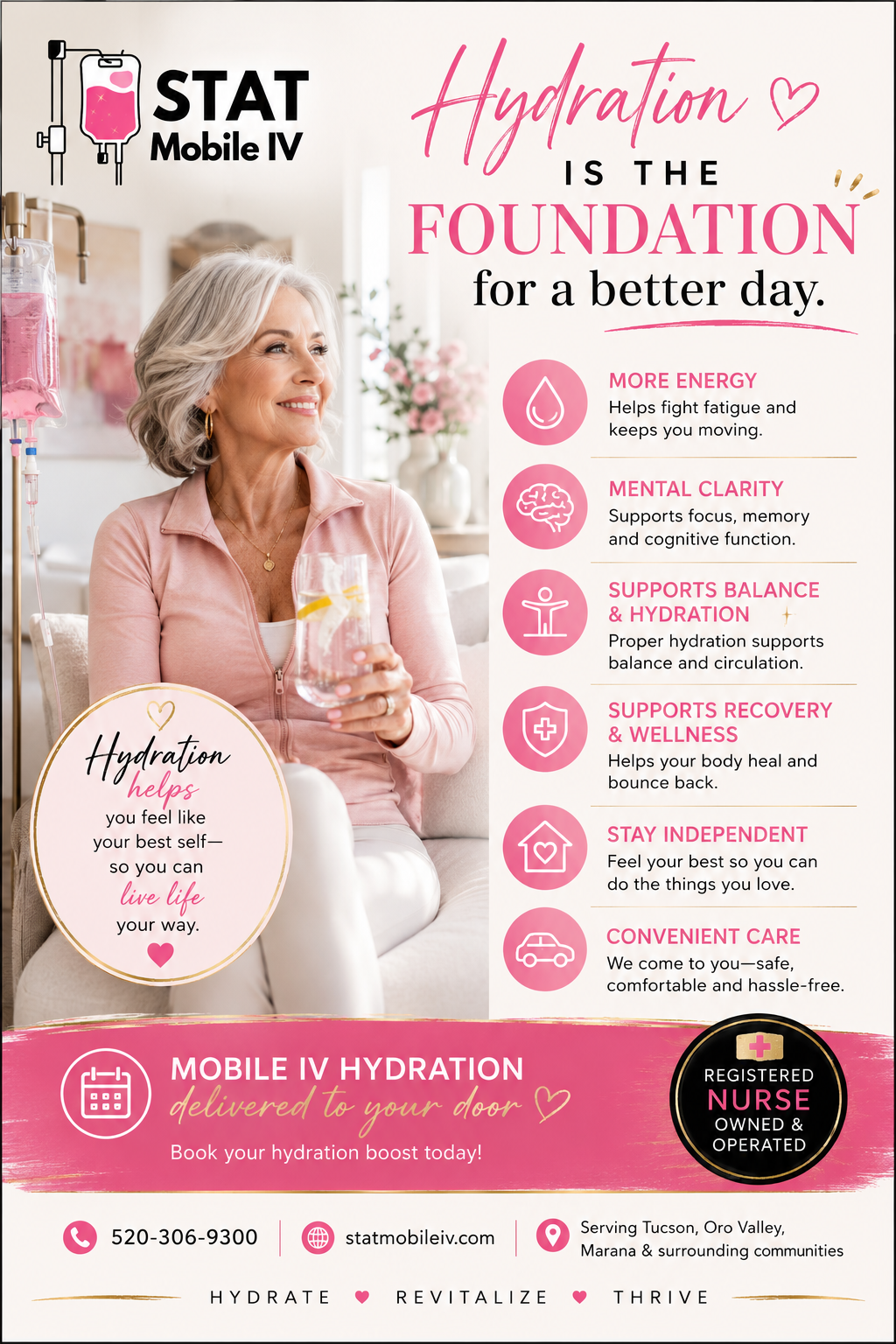 STAT Mobile IV Facebook ad: Feeling run down, low energy or just dehydrated…