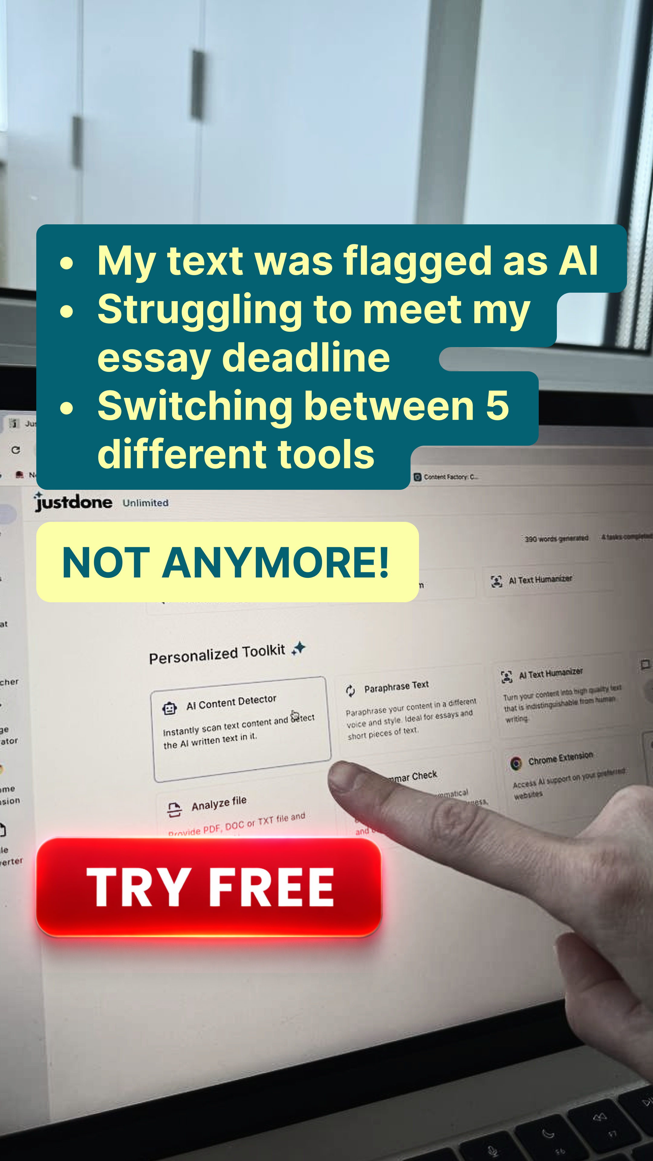 JustDone Facebook ad