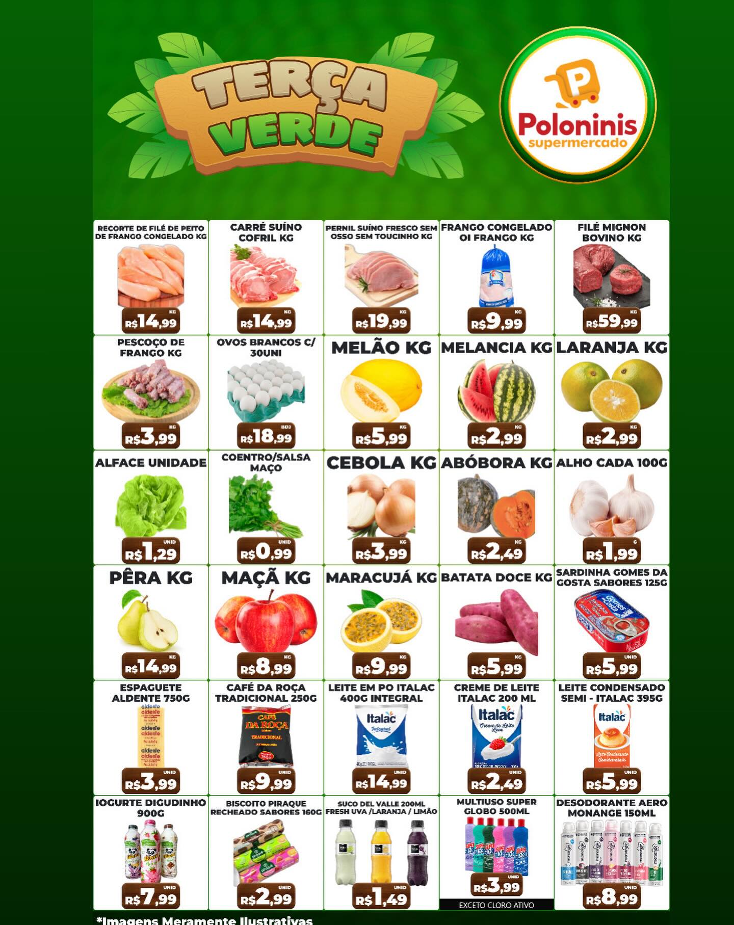 Supermercado Poloninis Facebook ad: Bom dia