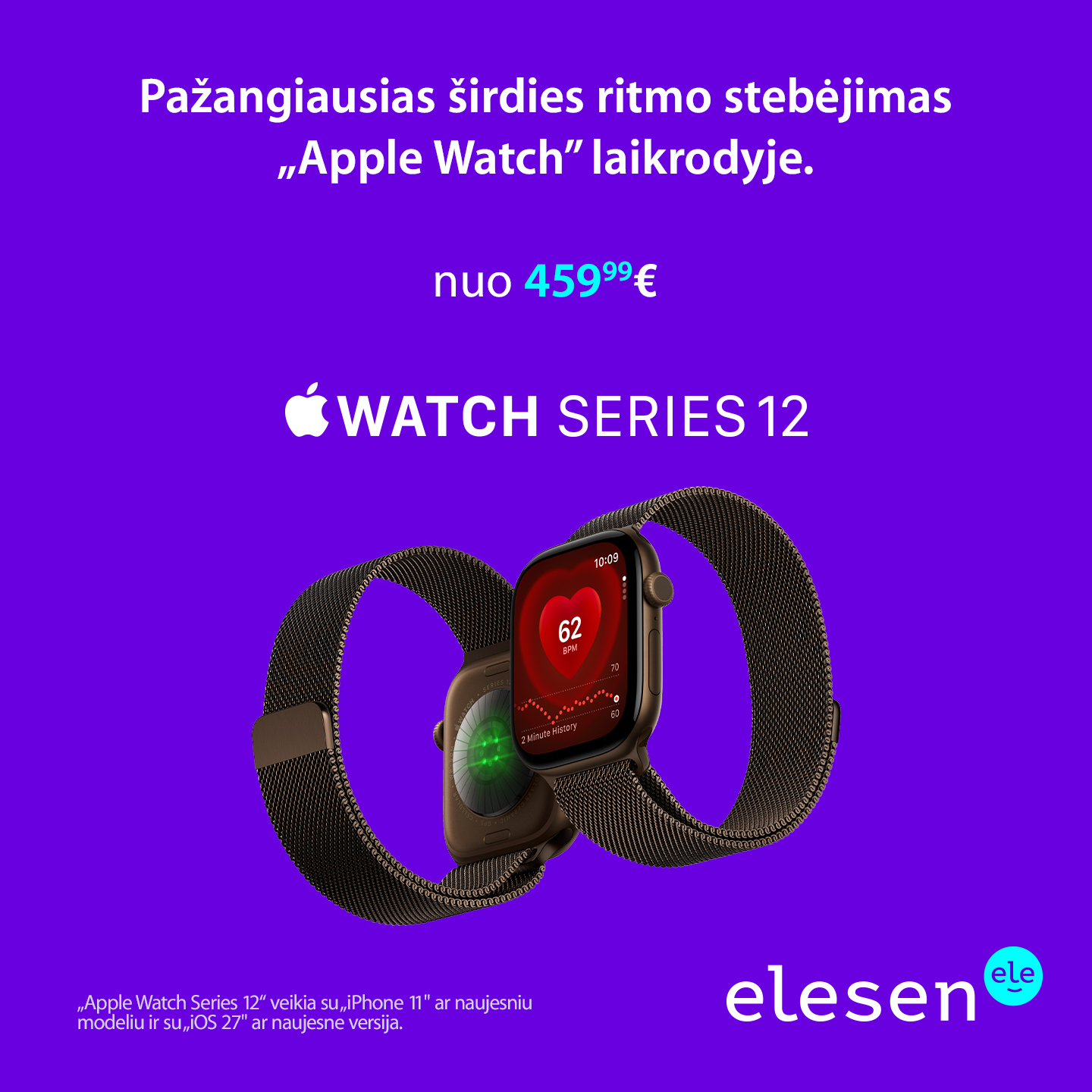 iLietuva Facebook ad: Pažangiausias širdies ritmo stebėjimas Apple Watch…