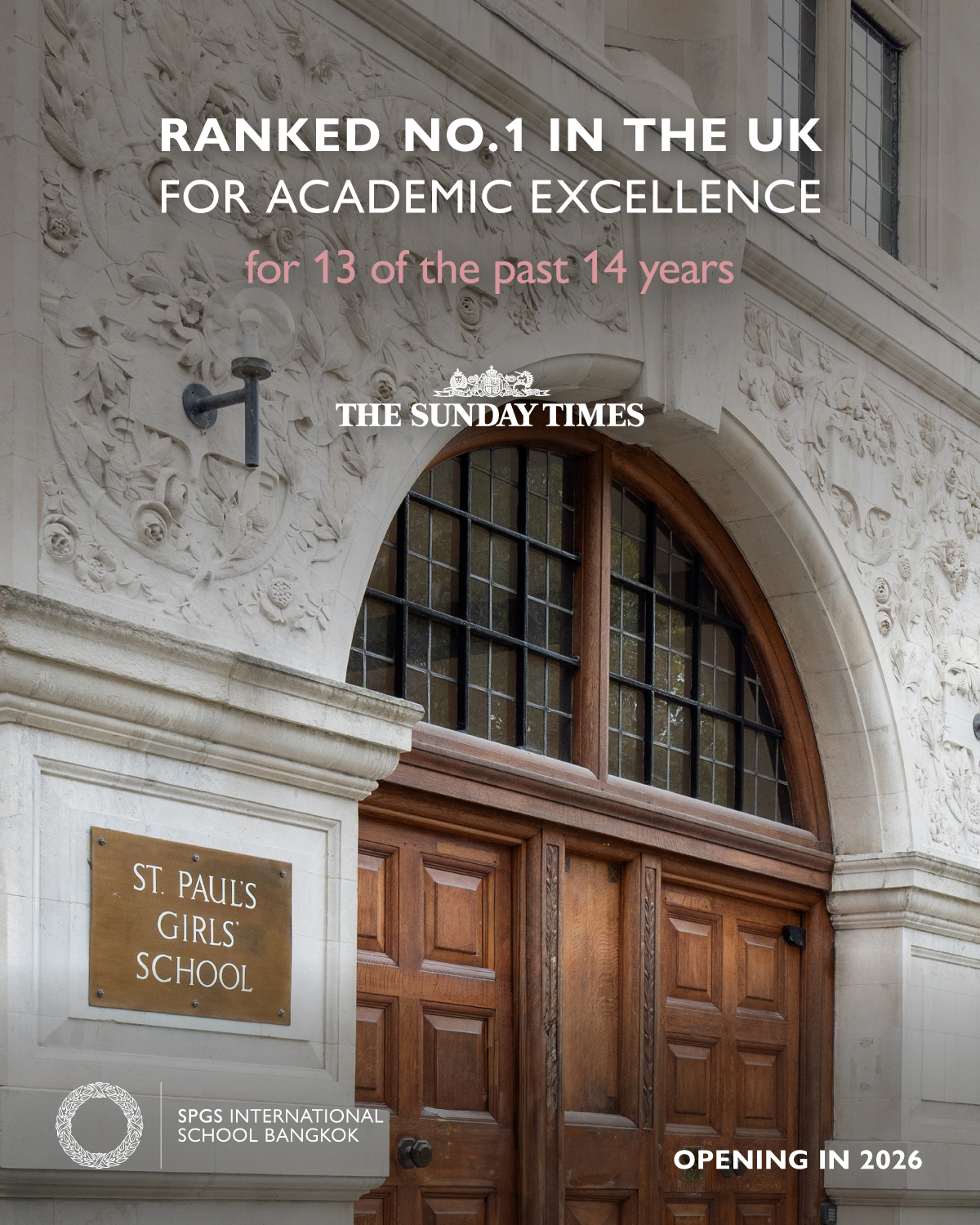 SPGS International School Bangkok Facebook ad