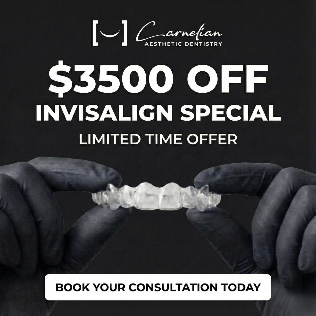 Carnelian Aesthetic Dentistry Facebook ad: Get $3500 OFF On Invisalign Treatment!