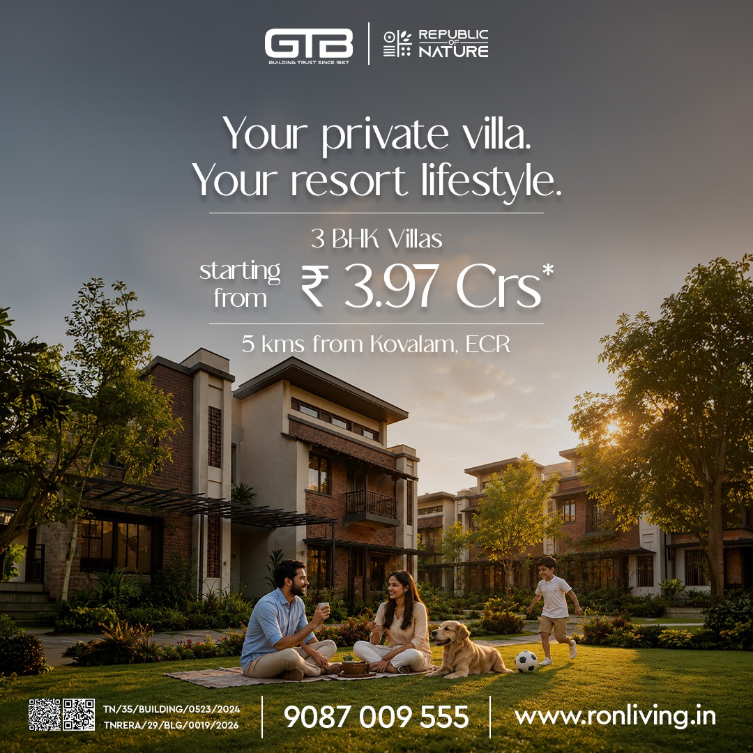 Republic of Nature - GTB Developers Facebook ad: Luxury 3 BHK Villas from ₹3.97 Cr