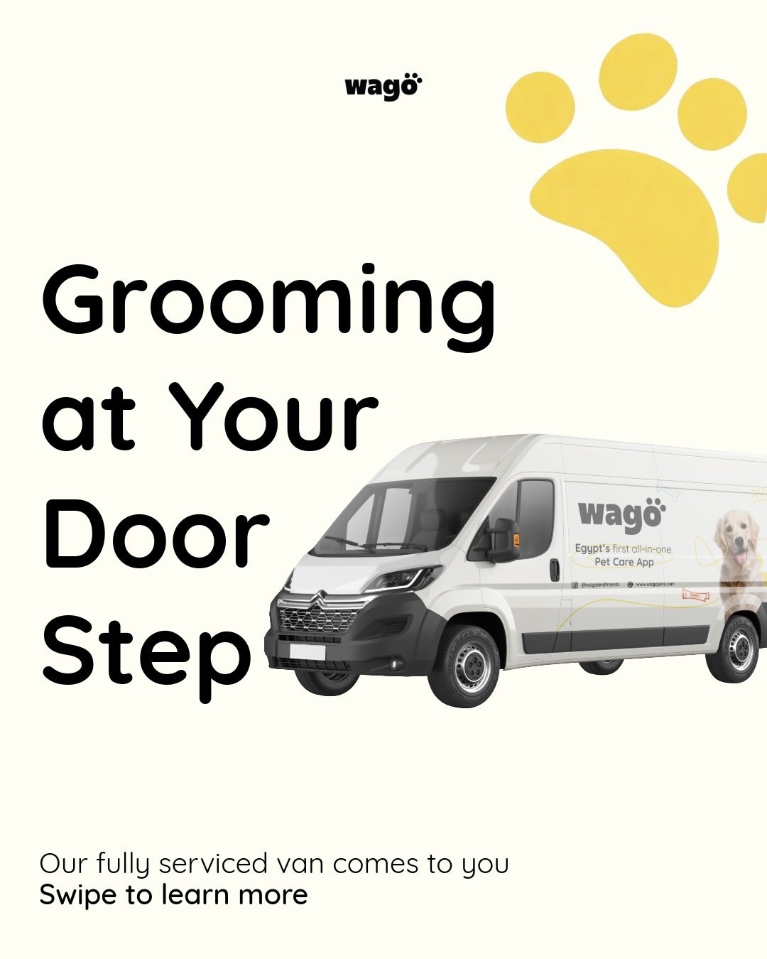 Wago App Facebook ad: At-home pet grooming, made easy.