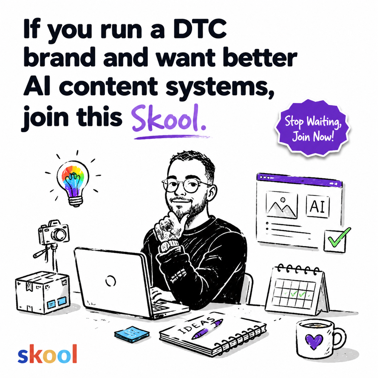 Skool Facebook ad