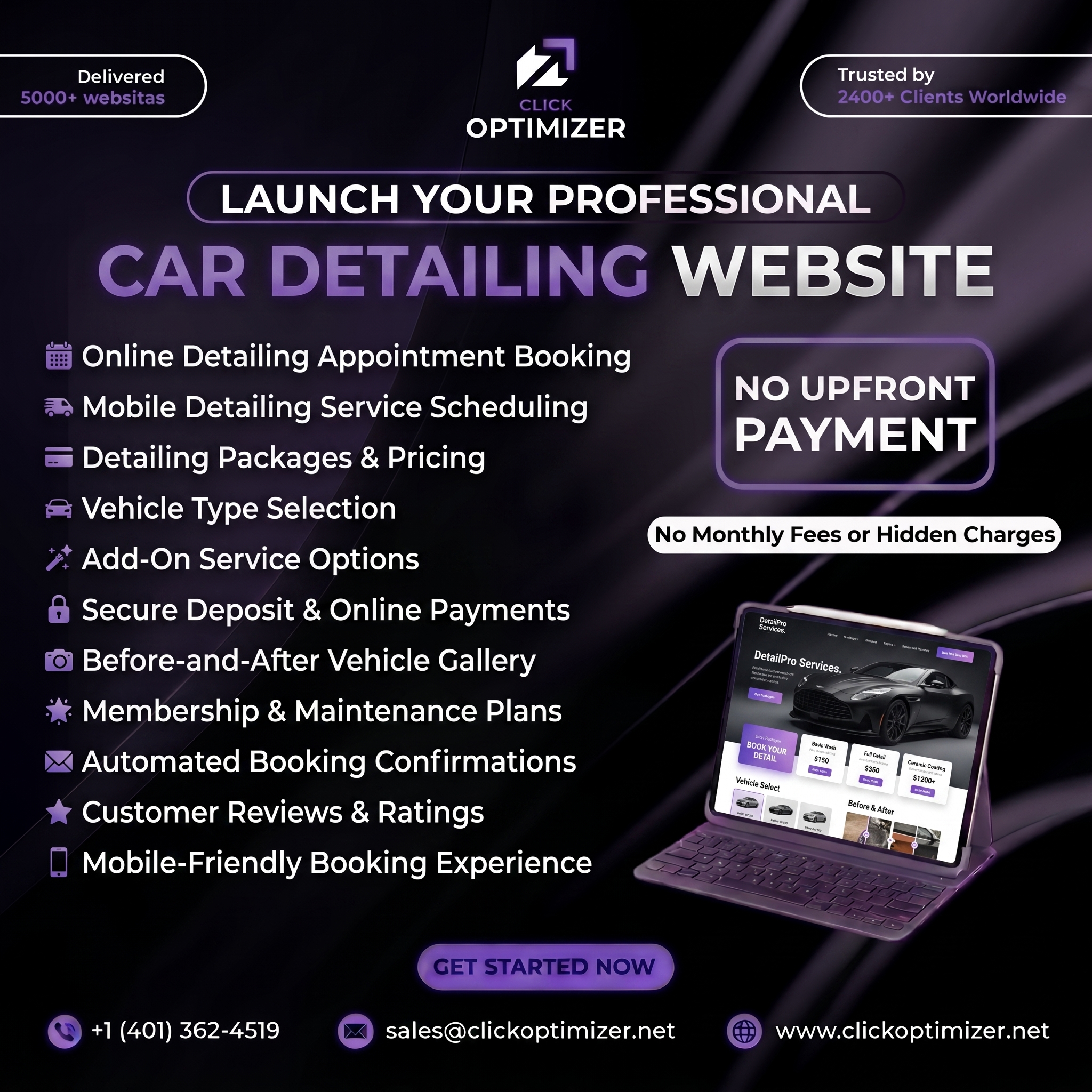 Click Optimizer Facebook ad: No Upfront Payment