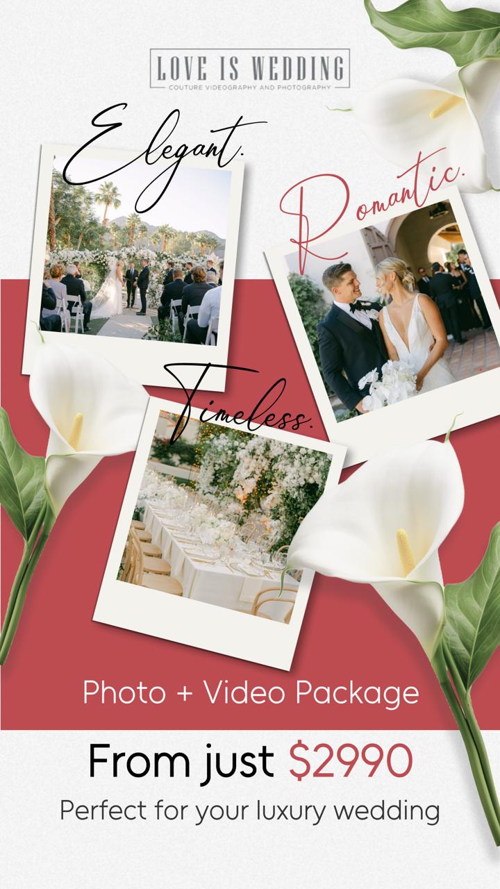 Love Is Wedding Videography and Photography Facebook ad