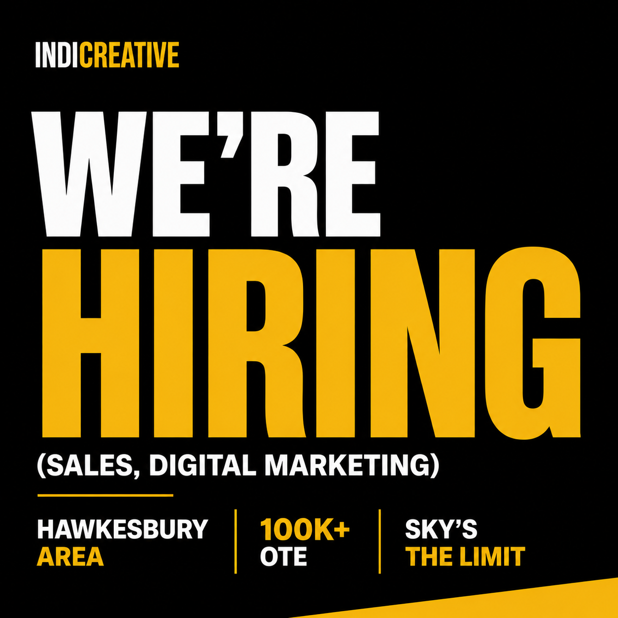 Indi Creative Facebook ad: 100K+ OTE In Hawkesbury
