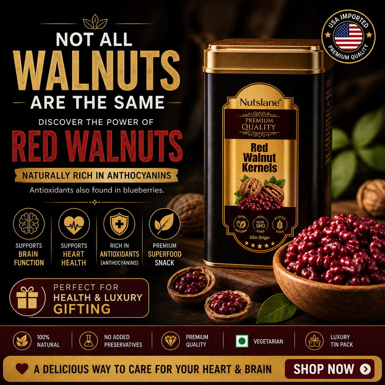 Nutslane Facebook ad: Not All Walnuts Are The Same