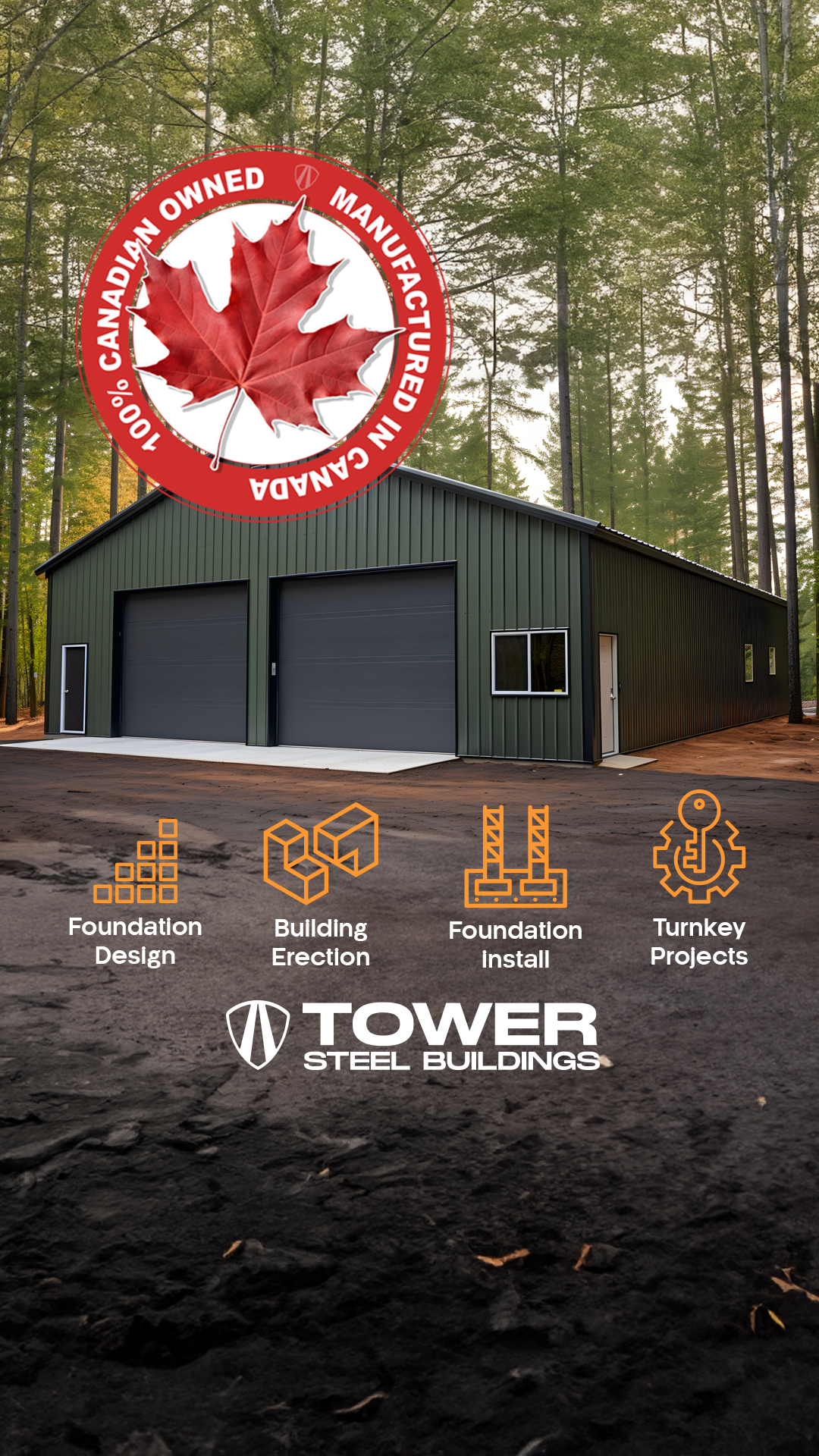 Tower Steel Buildings Facebook ad from Feb 12, 2026