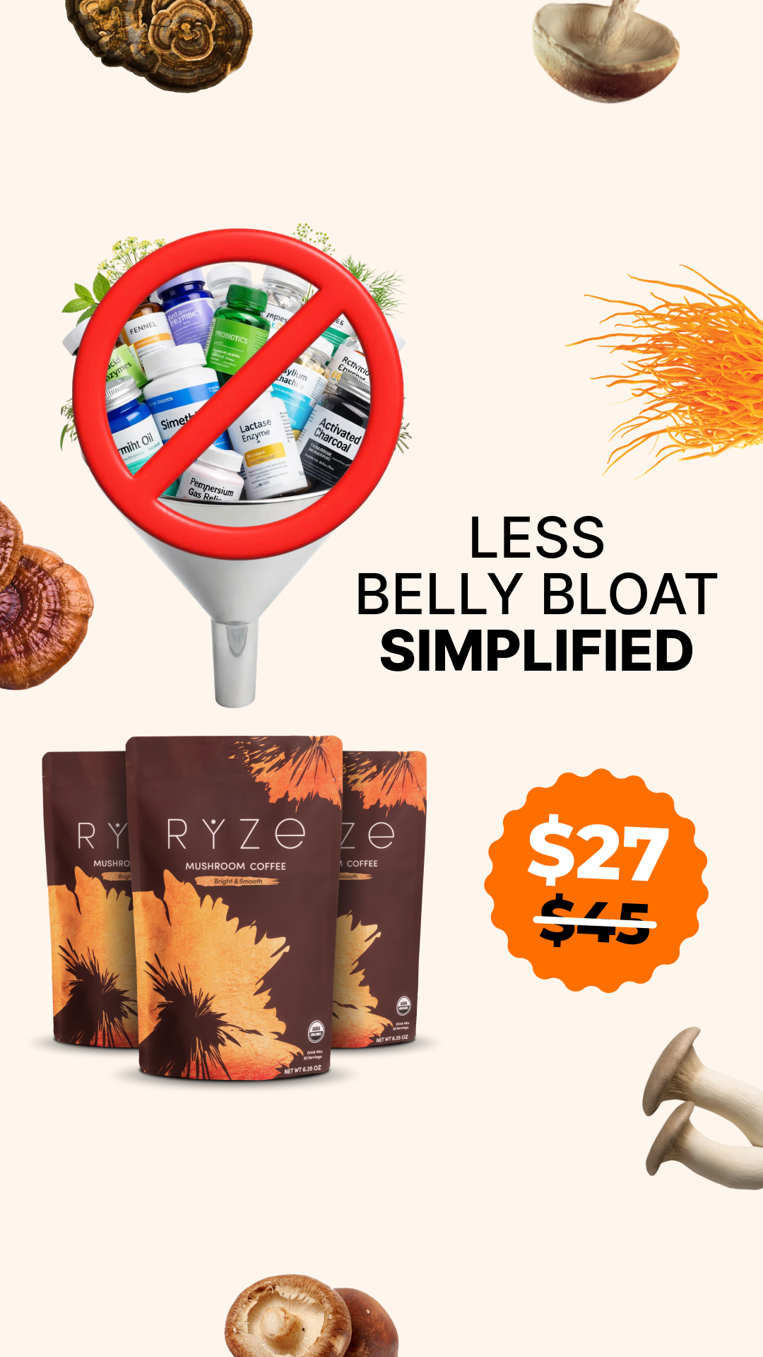 RYZE Superfoods Facebook ad