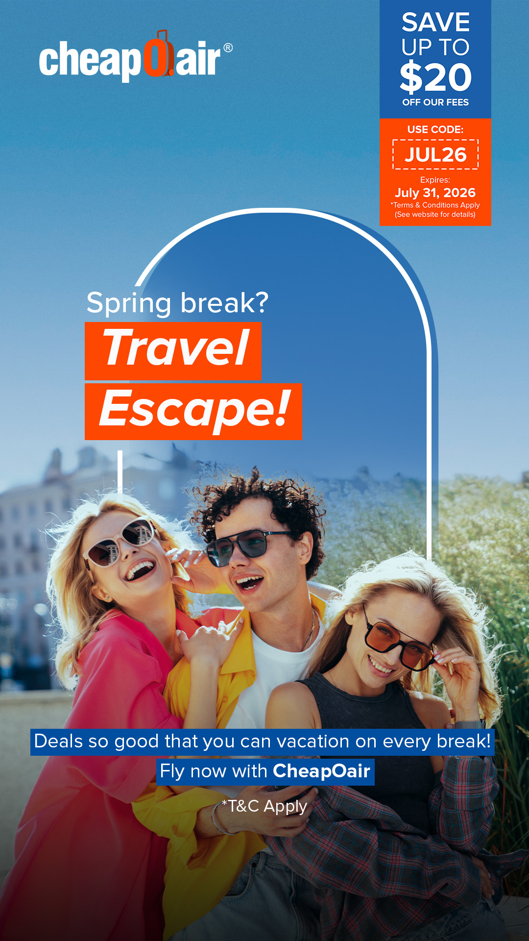 CheapOair Facebook ad