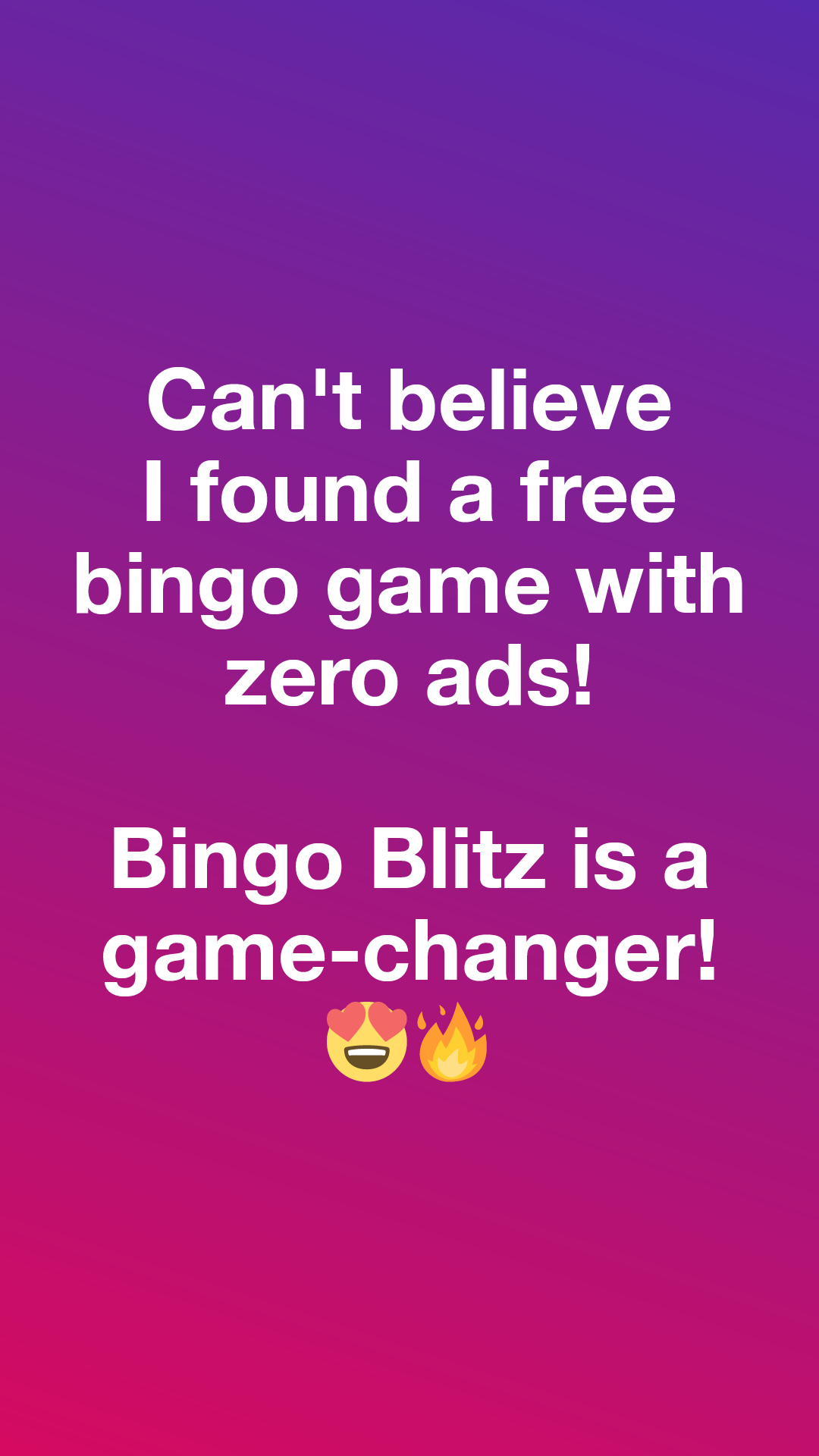 Bingo Blitz Facebook ad