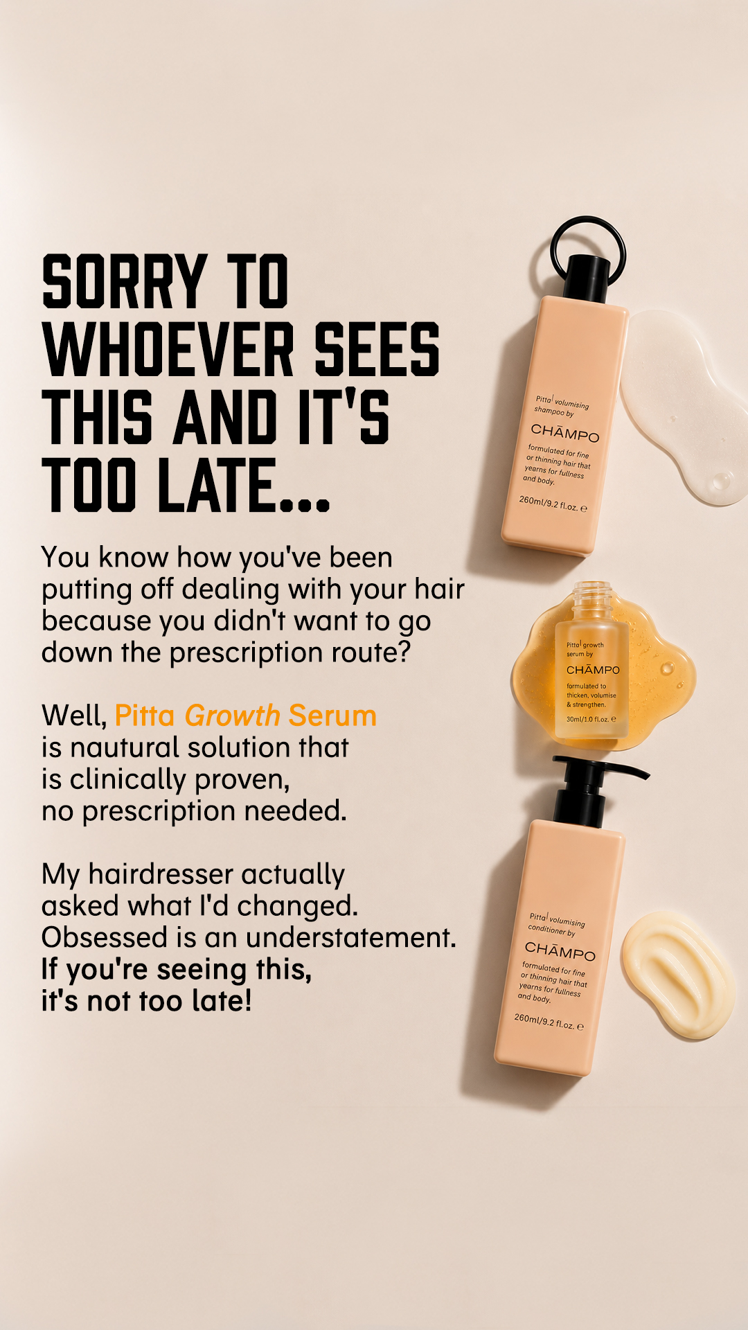 Chāmpo Haircare Facebook ad