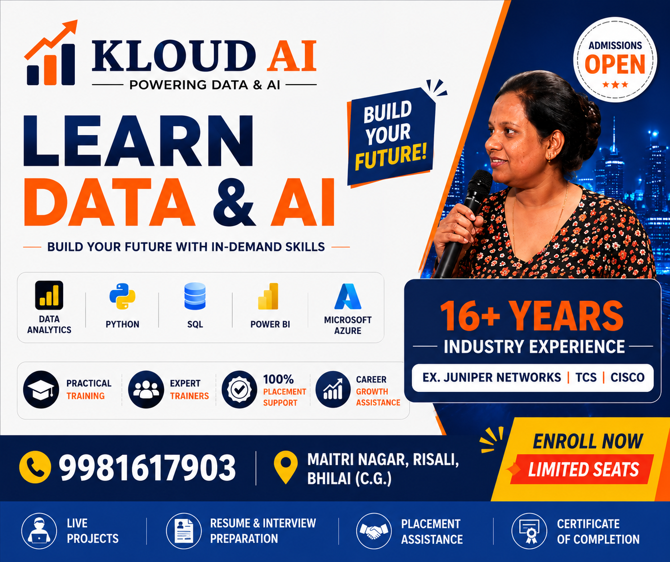 Neha Siby - AI Career Coach Facebook ad: Build Your Future in Data Analytics & AI