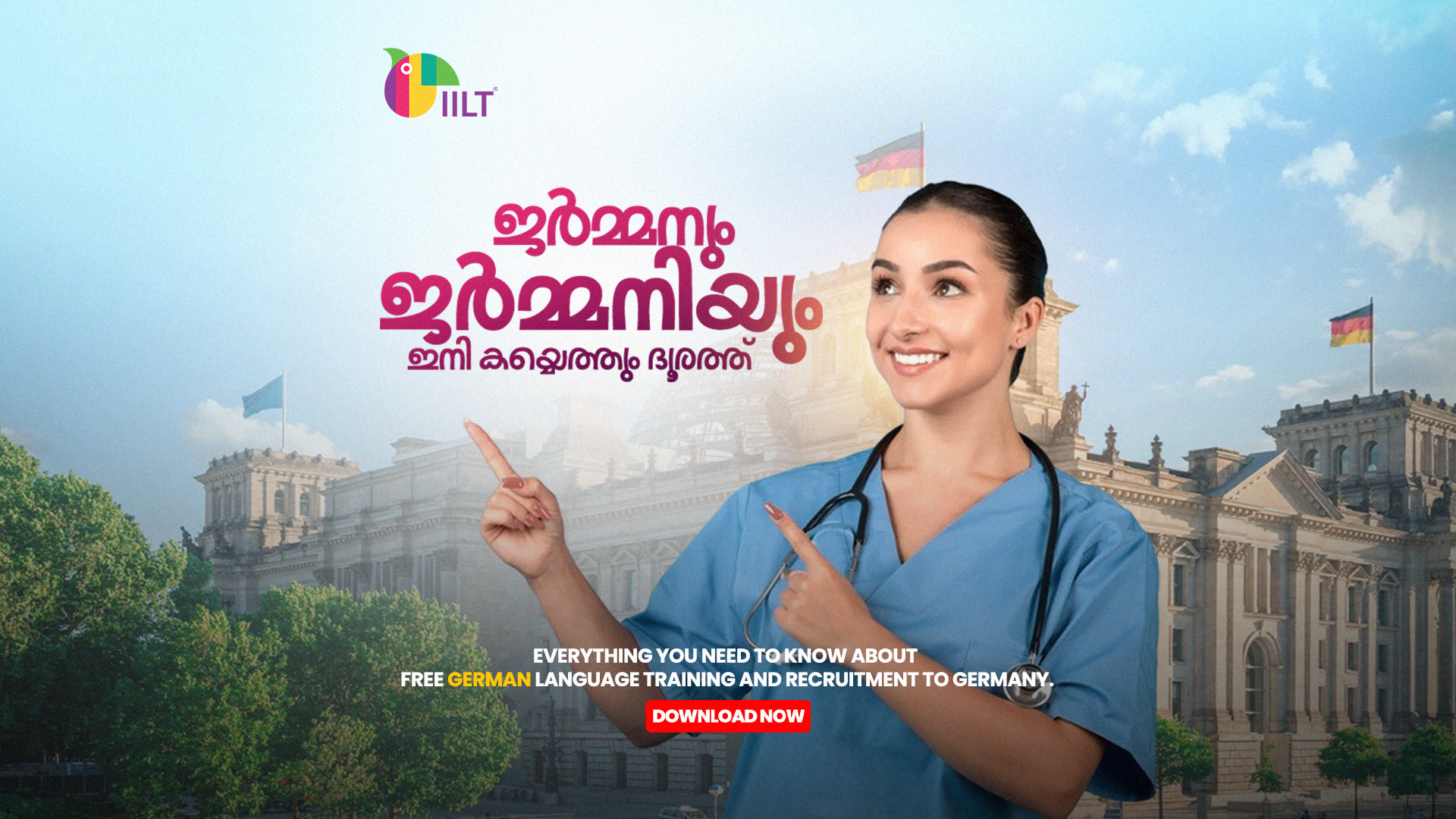 German For Nurses Facebook ad
