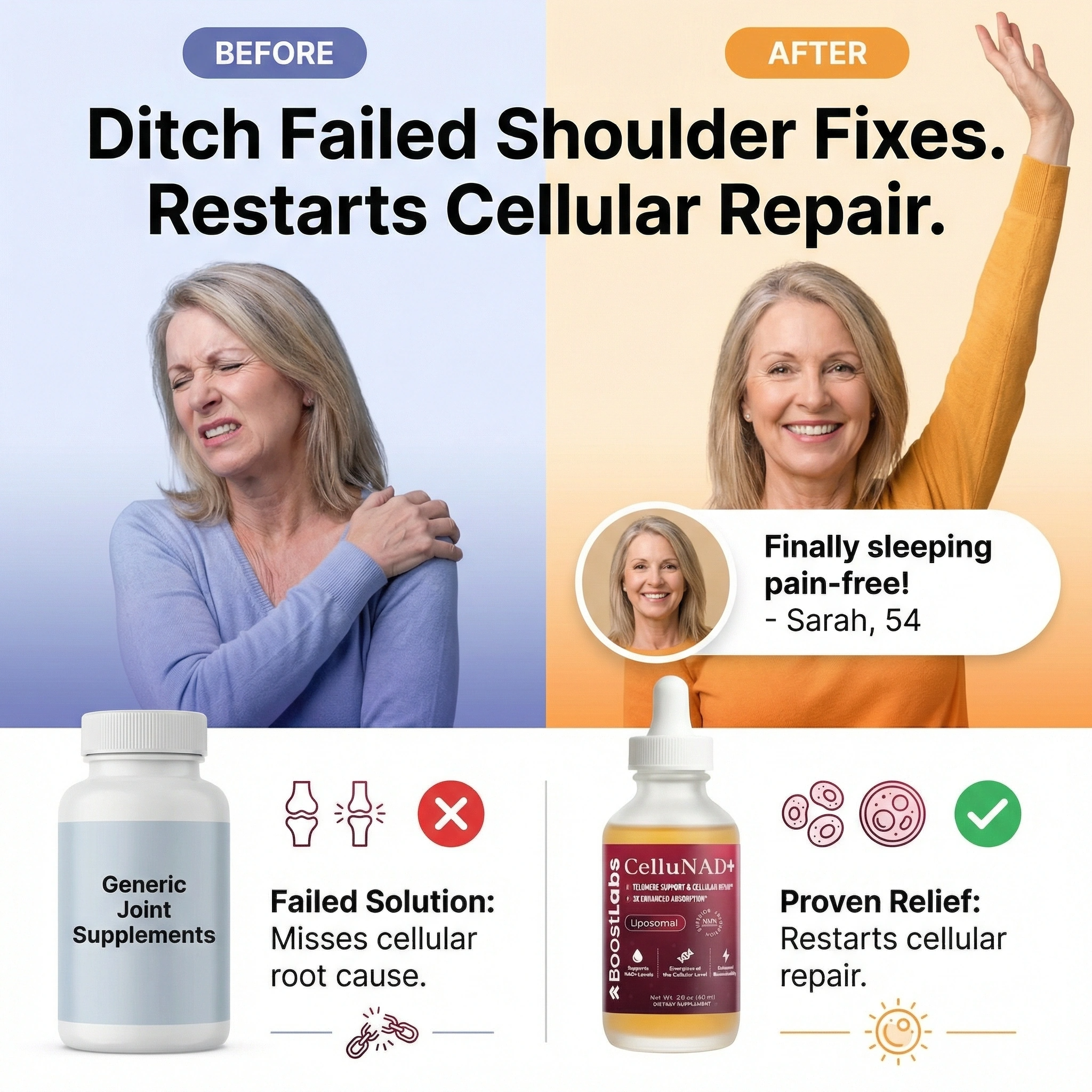 Sarah Mitchell Menopause Joint Expert Facebook ad