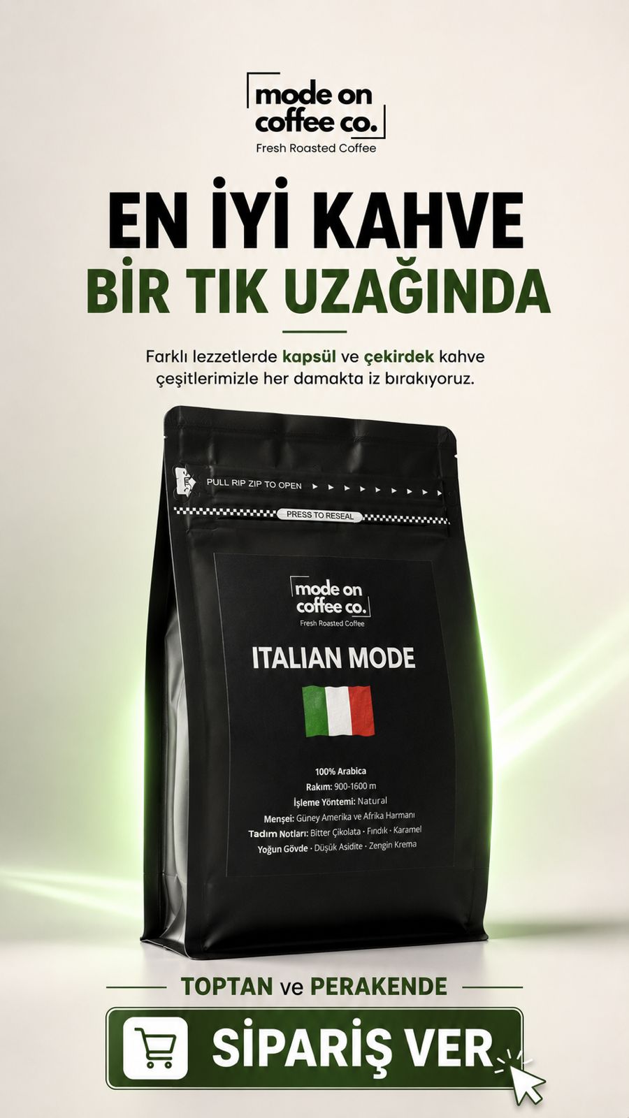 Mode On Coffee Facebook ad
