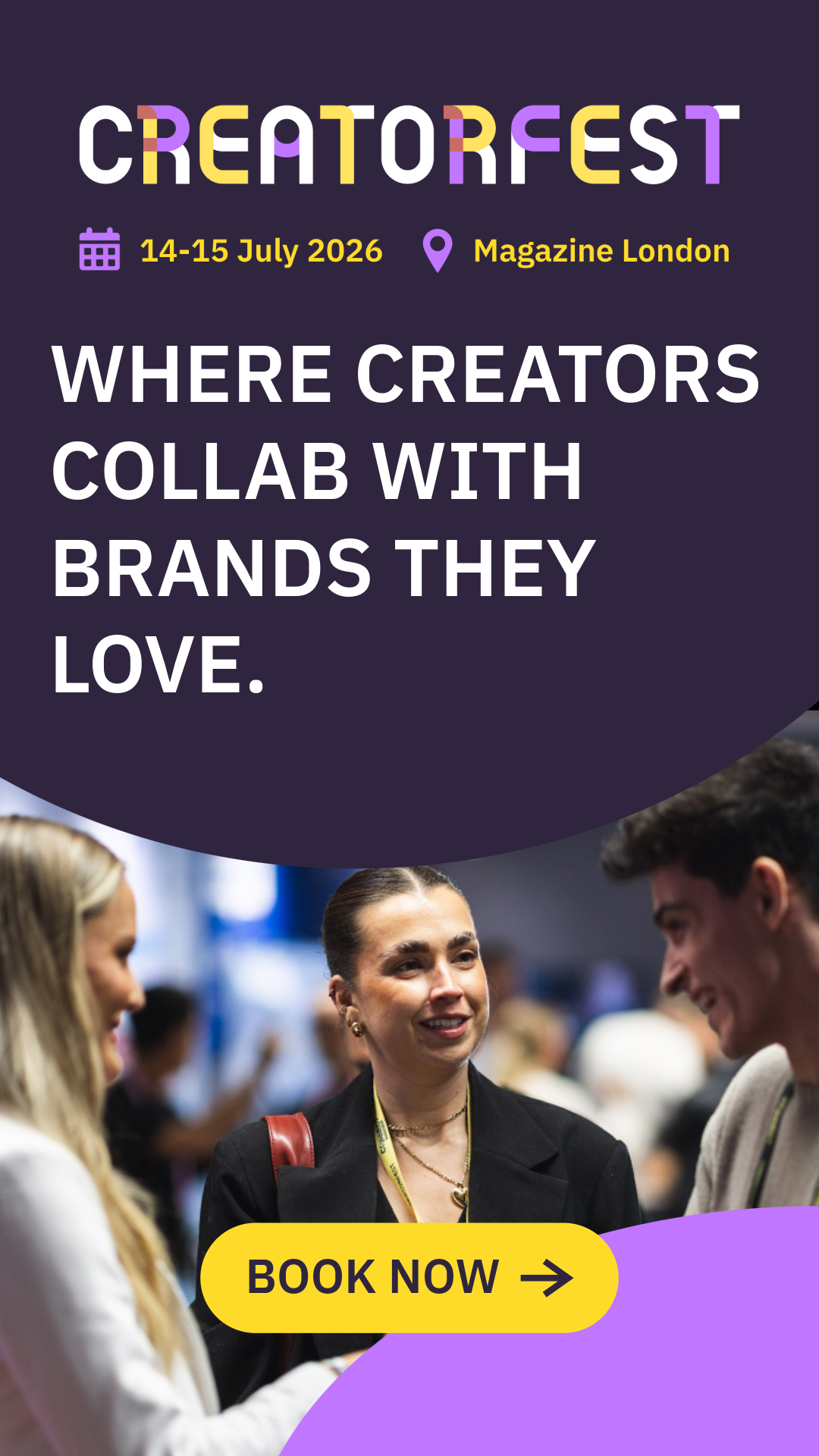 CreatorFest Facebook ad