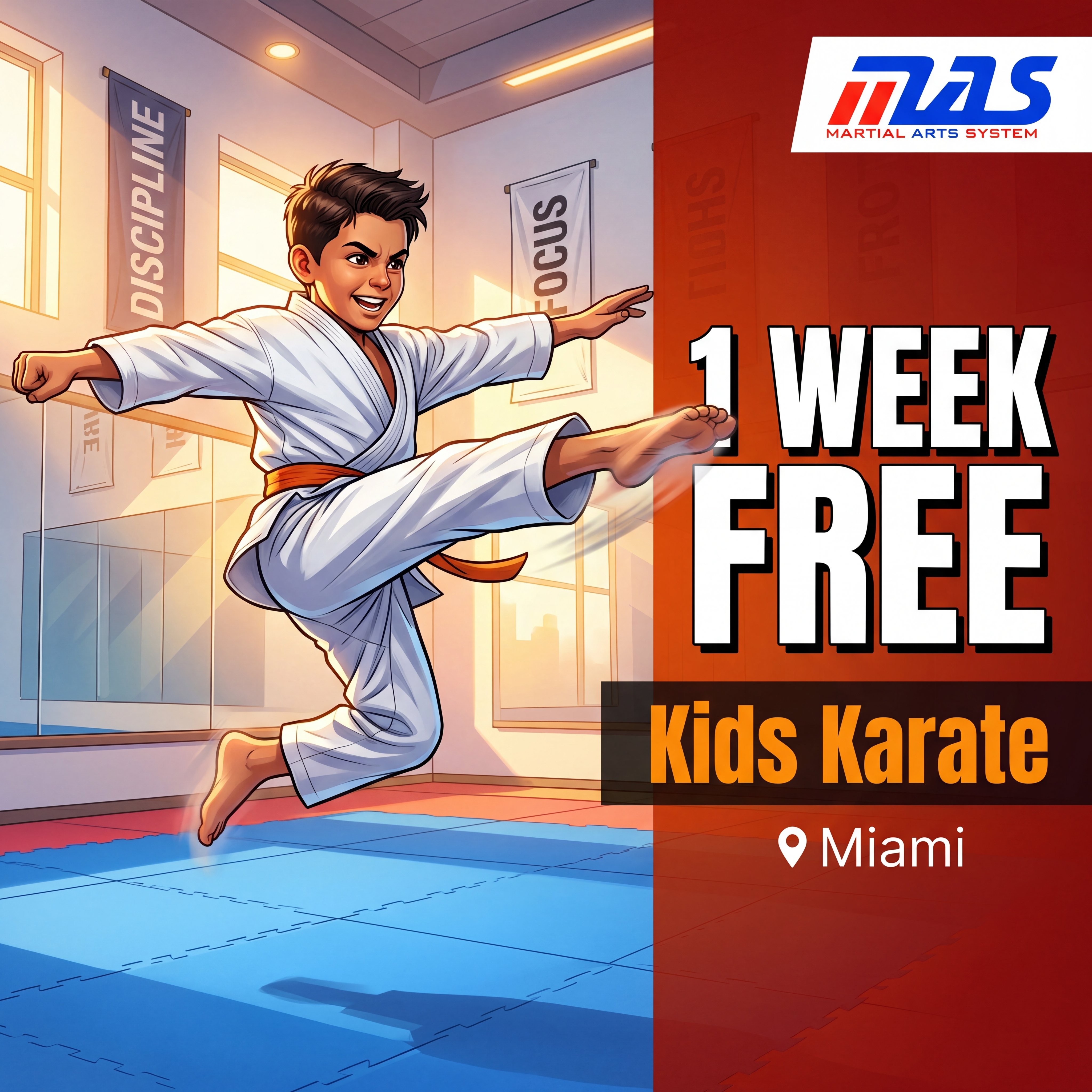 Martial Arts System - Miami Facebook ad: This Summer, Build More Than Just Kicks.