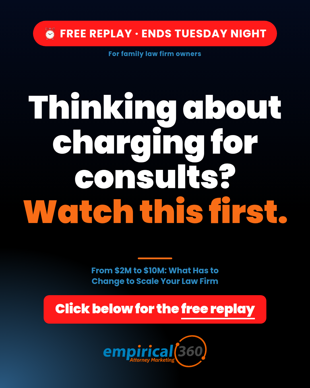 Empirical 360 Facebook ad: Replay Ends Tonight
