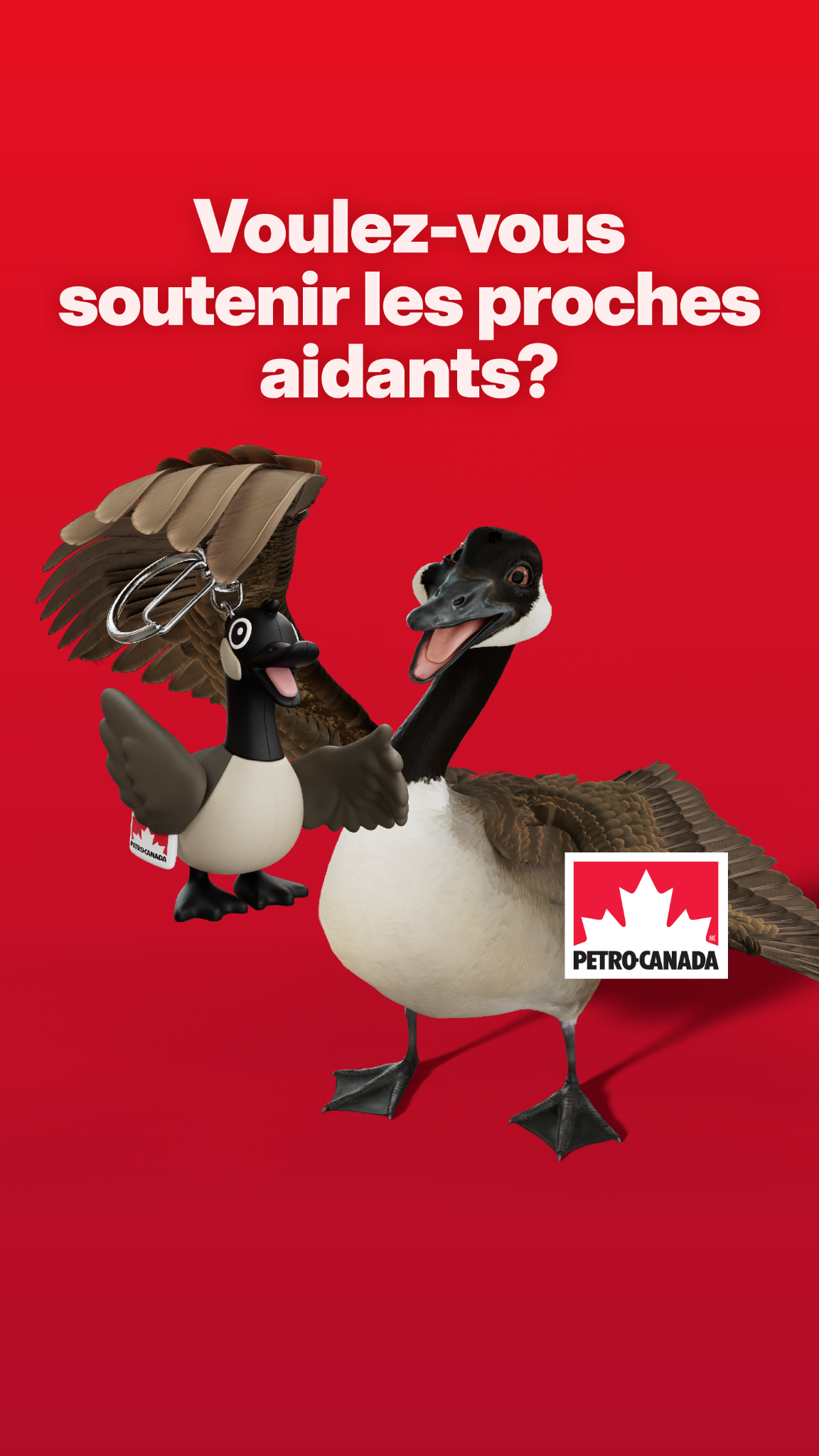 Petro-Canada Québec Facebook ad: Obtenez votre porte-clés Faites un quack