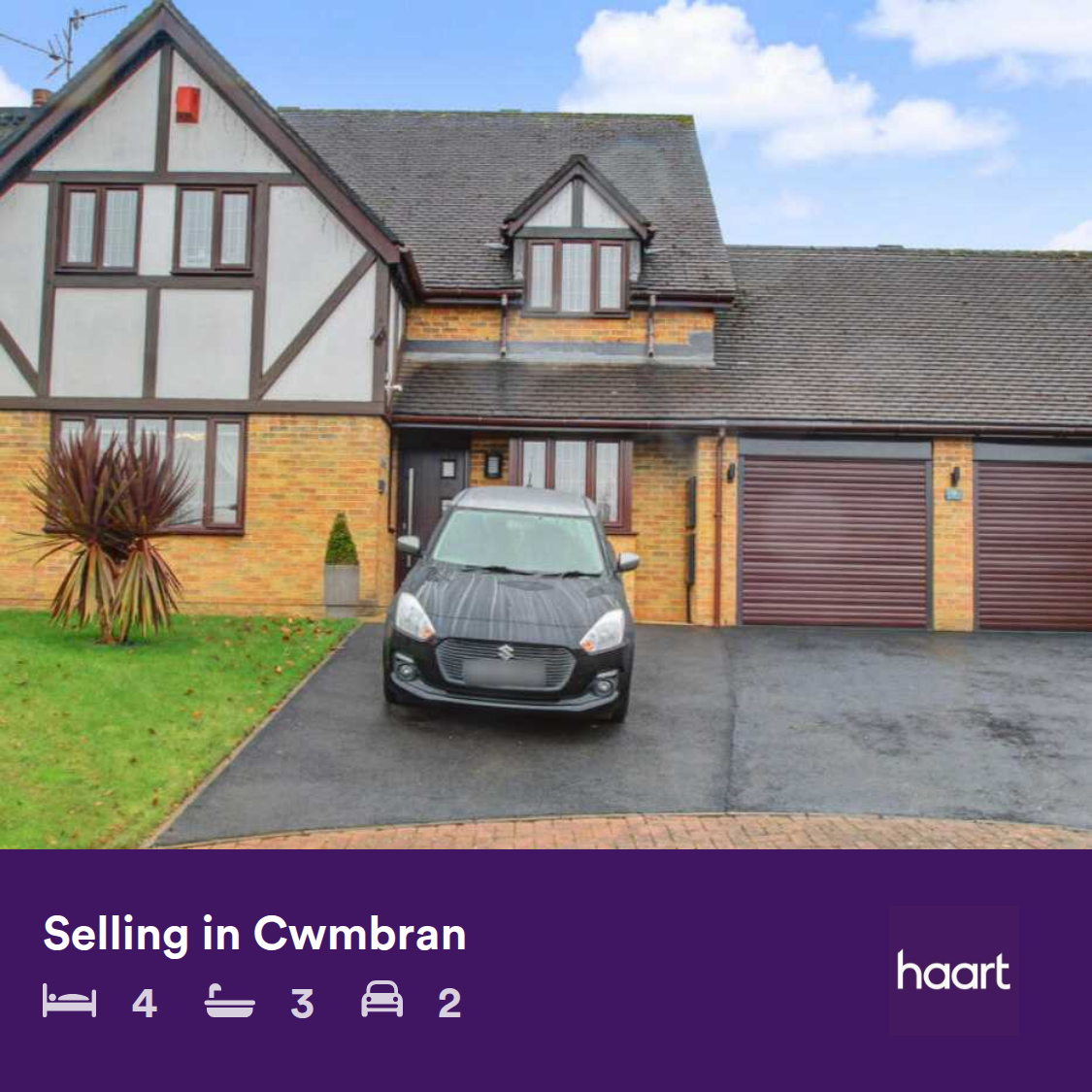 haart Cwmbran Facebook ad: Immaculate extended detached family home located within a…
