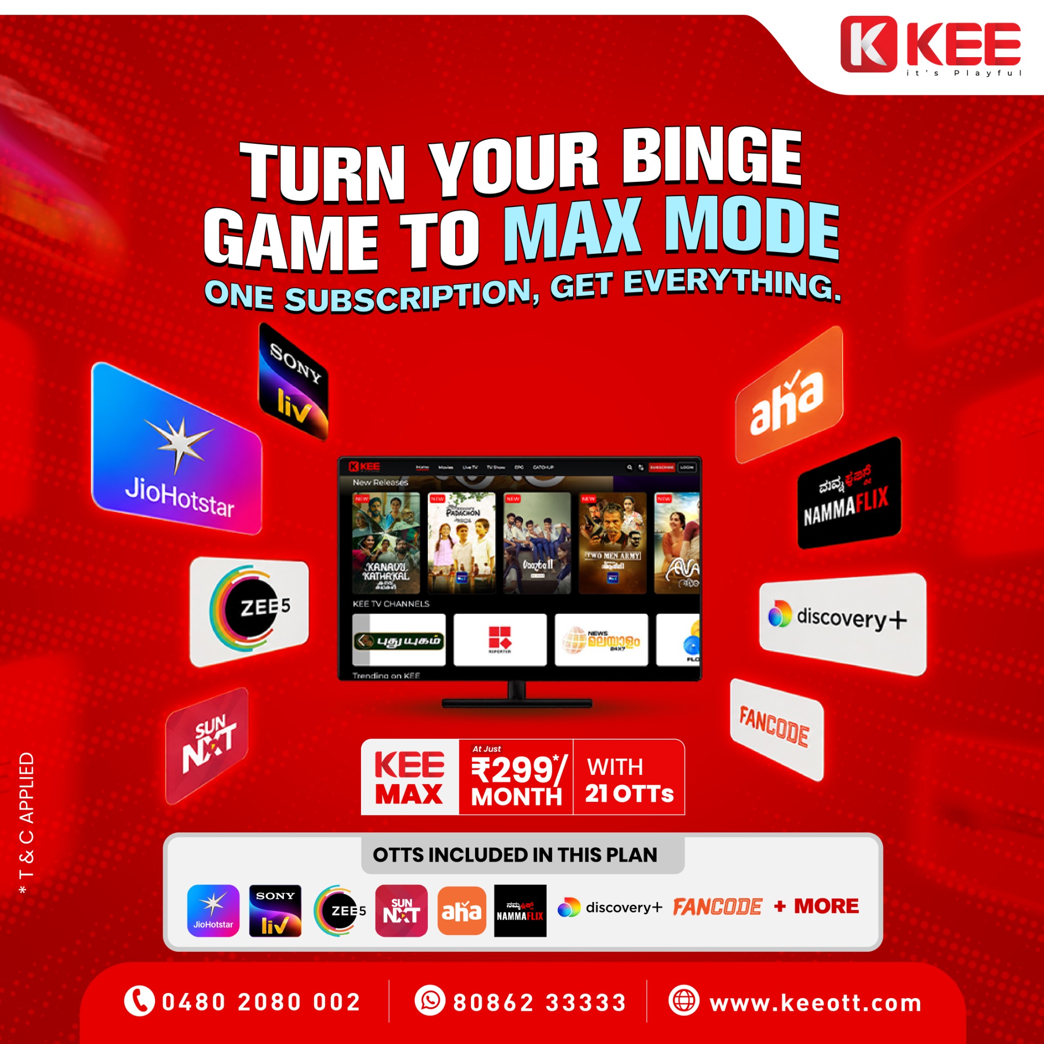 KEE OTT Facebook ad: Maximum Entertainment Mode