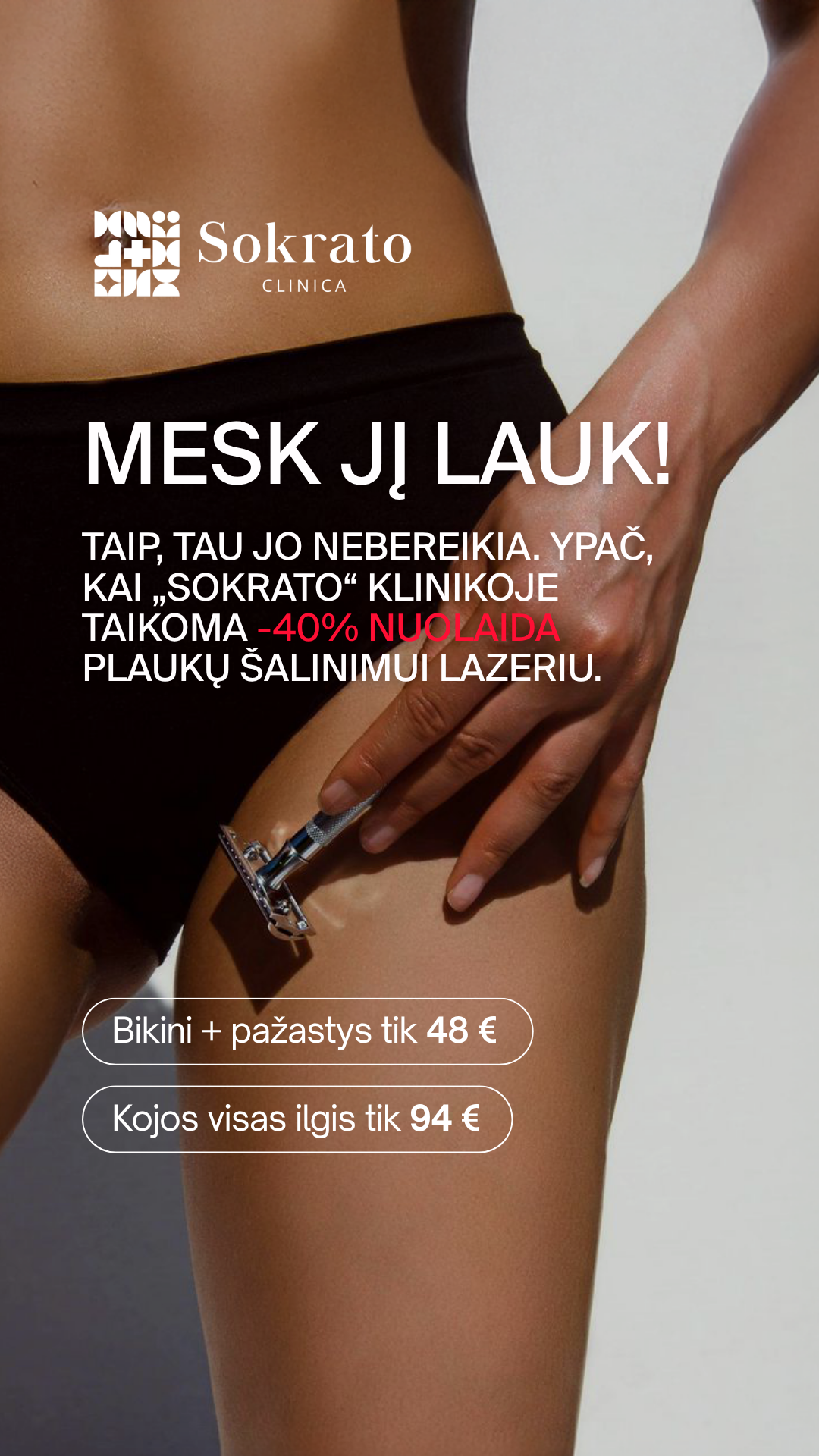 Sokrato Klinika Facebook ad from Jul 1, 2026