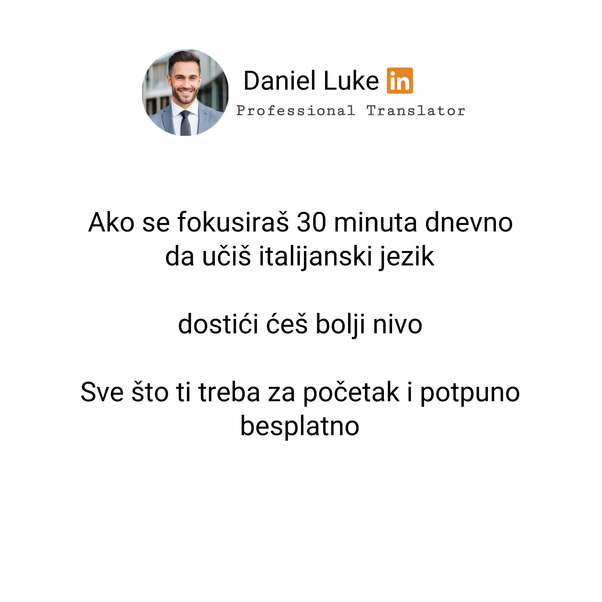 Daniel Luke Facebook ad